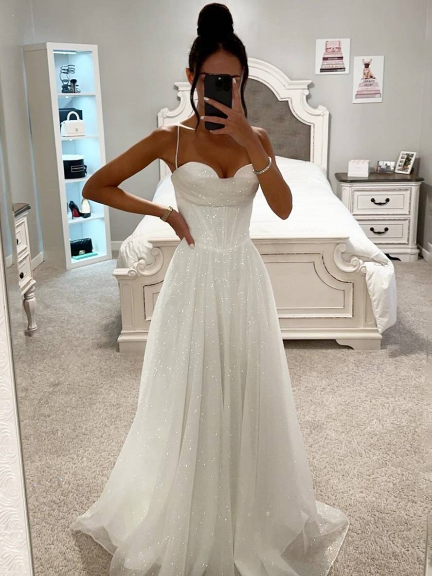 EB | Lange Kleid Bräunung mit Feinern Trägern Ärmellos Damen Elegant Abend Zeremonie