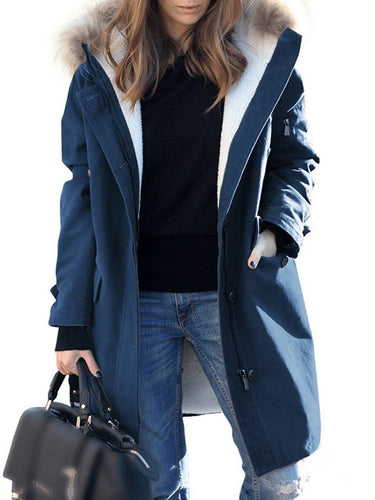 EB | Parka Jack - mid-langer Winterjacke mit Kapuze und Kunstpelz