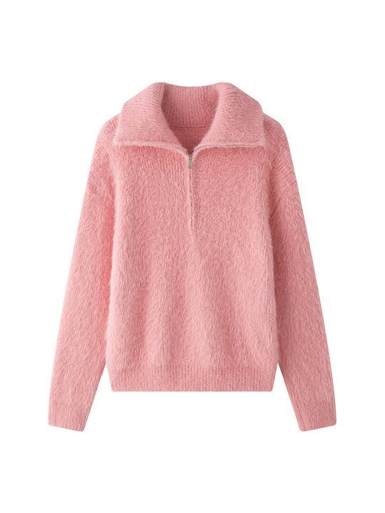 EB | Flauschiger Pullover mit Reißverschluss