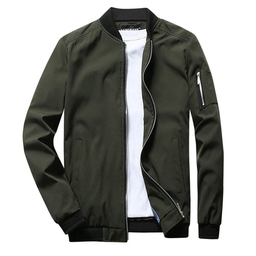 EB | Herren Full-Zip Bomberjacke - Rippbesatz & Ärmeltasche