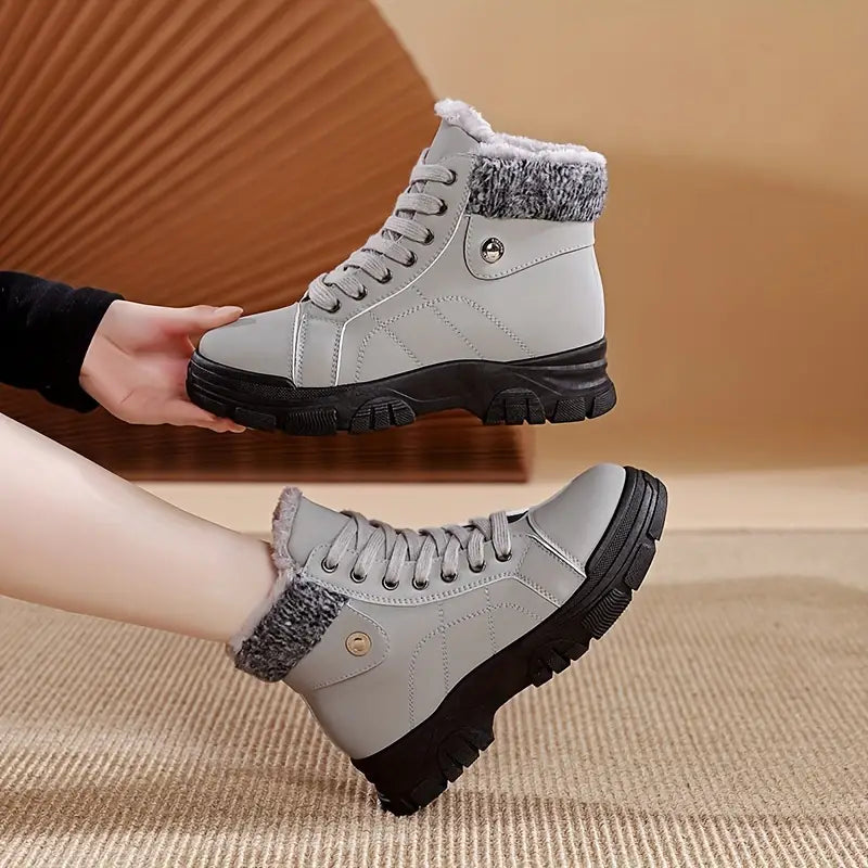 EB | Damen Wasserdichte Schnür-Winterstiefel