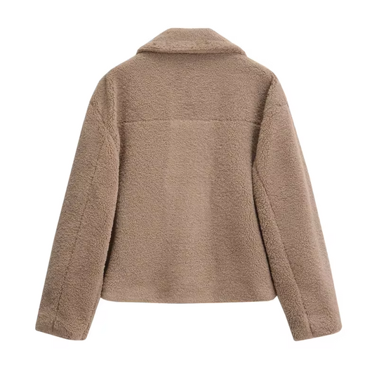 EB | Kurze Damenjacke mit Teddyfell