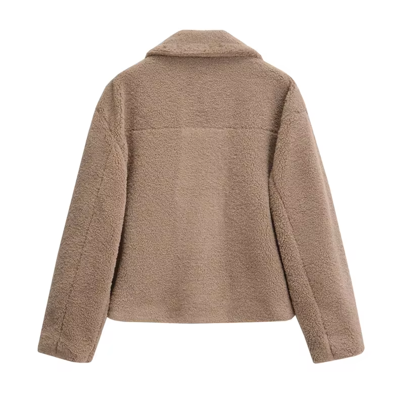 EB | Kurze Damenjacke mit Teddyfleece