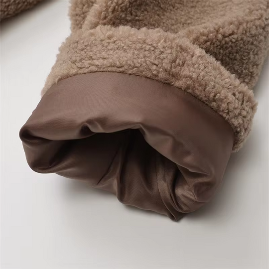 EB | Kurze Damenjacke mit Teddyfell