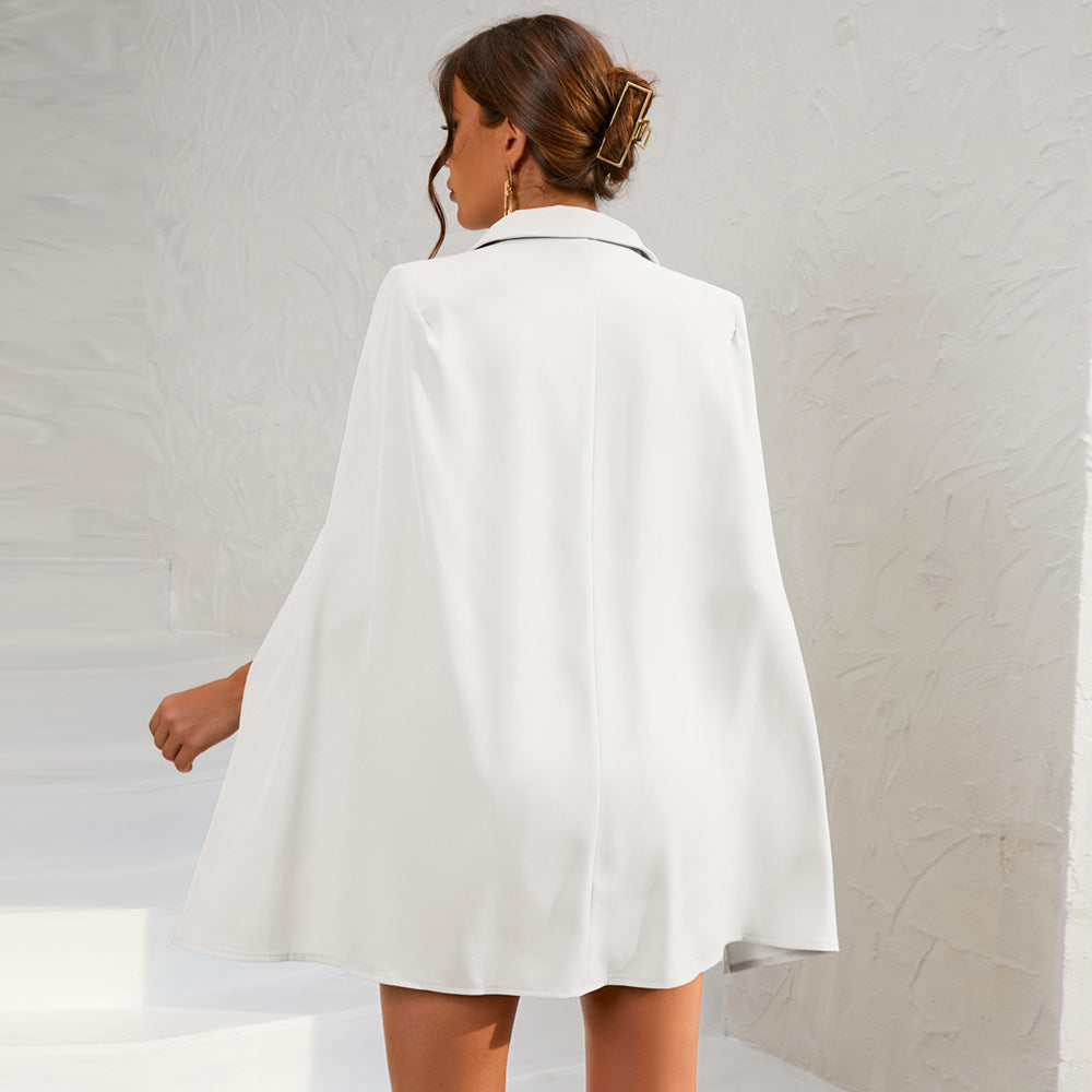 EB | Blazer Mini Kleid mit Gürtel Und Goldenen Knopfdetails