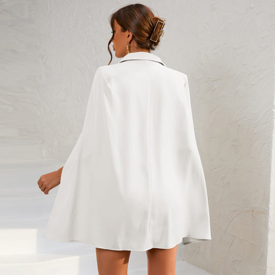 EB | Blazer Mini Kleid mit Gürtel Und Goldenen Knopfdetails