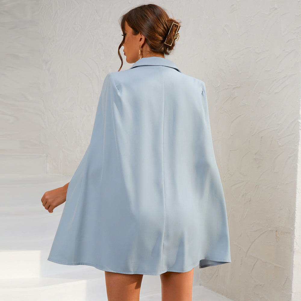 EB | Blazer Mini Kleid mit Gürtel Und Goldenen Knopfdetails