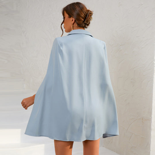 EB | Blazer Mini Kleid mit Gürtel Und Goldenen Knopfdetails