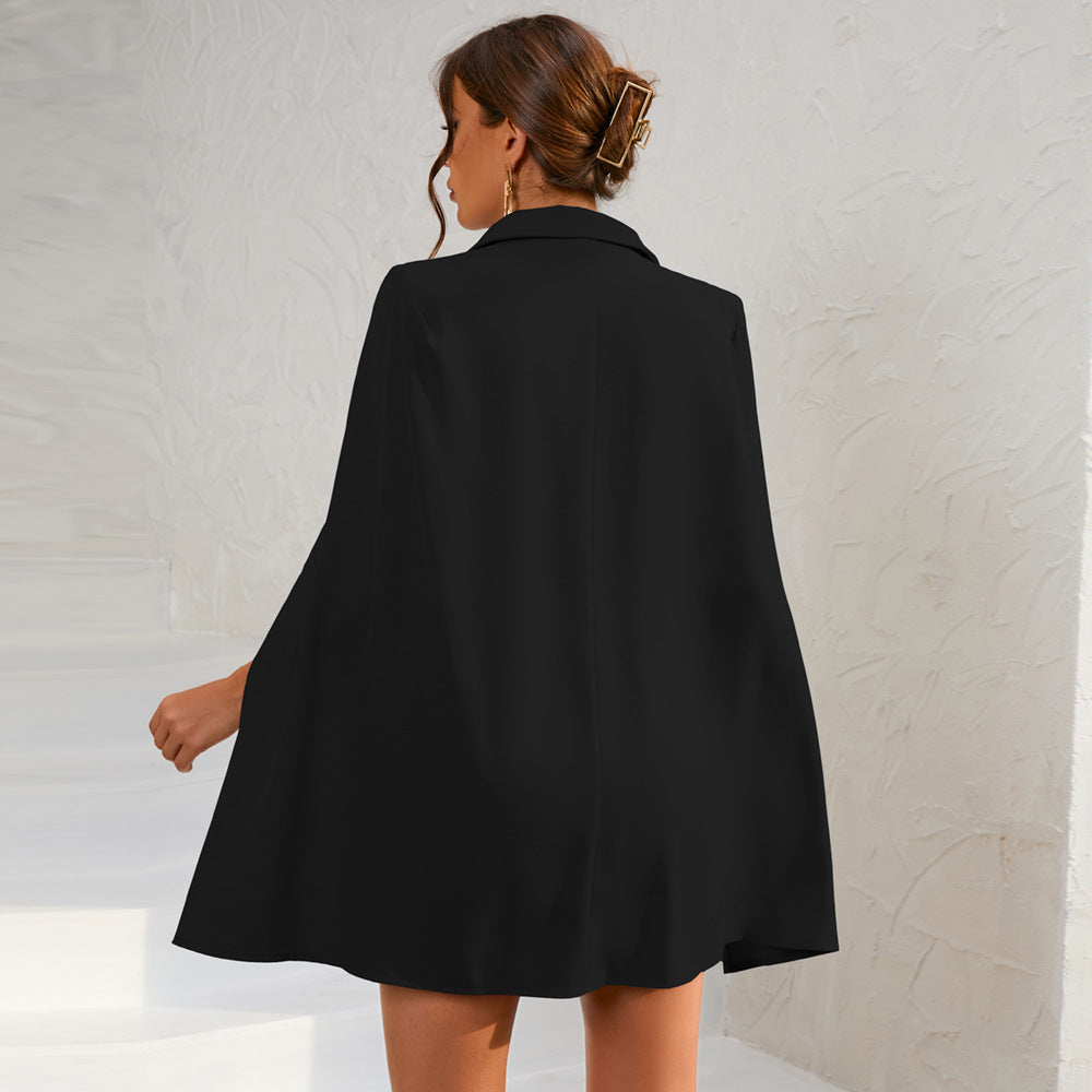 EB | Blazer Mini Kleid mit Gürtel Und Goldenen Knopfdetails