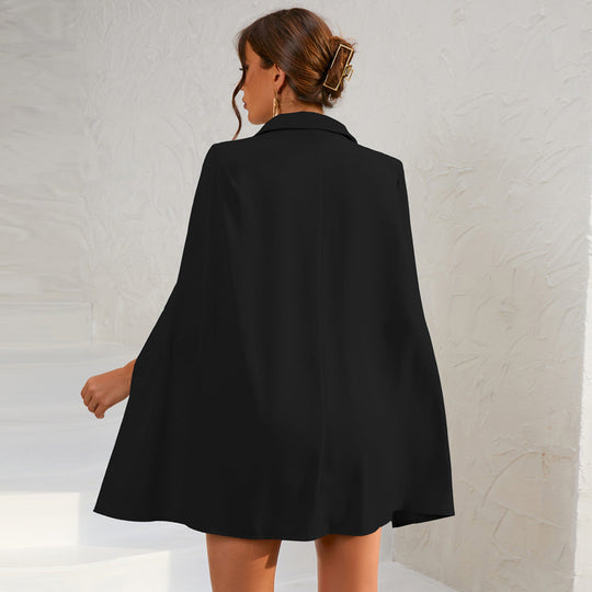 EB | Blazer Mini Kleid mit Gürtel Und Goldenen Knopfdetails