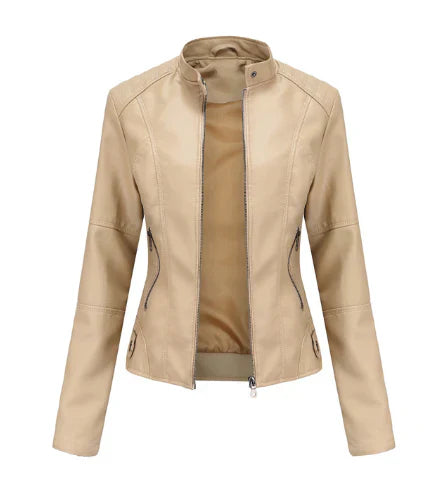 EB | Lederjacke für Frauen mit Mao