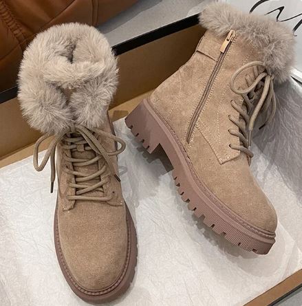 EB | Rutschfeste Warme Schneestiefel mit Reißverschluss