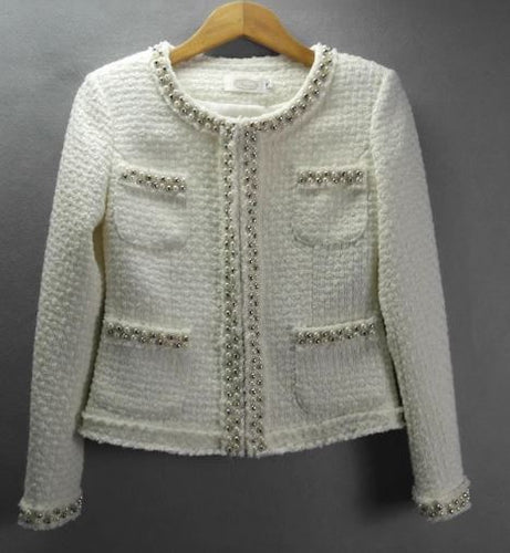 EB | Weiße Tweedjacke für Damen
