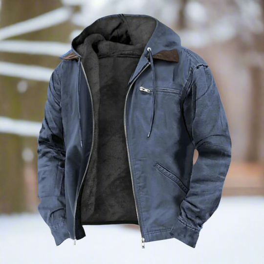 EB | Baumwoll Kapuzen Winterweste Warm Gefütterte Jacke mit Reißverschluss Vorne