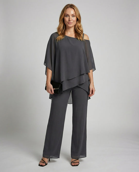 Elegantes Chiffon Abendset Damen | EB