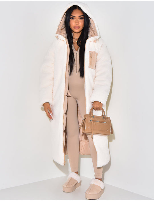 EB | Winterjacke - luxuriöse lange Damenjacke mit Kapuze