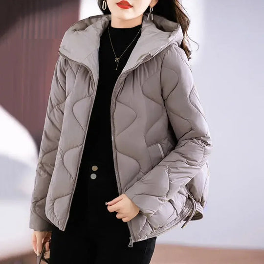 EB | Damen Steppjacke mit Kapuze und Reißverschluss