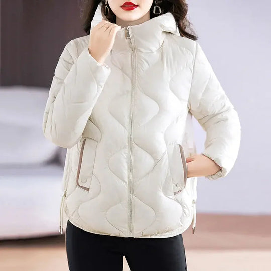 EB | Damen Steppjacke mit Kapuze und Reißverschluss