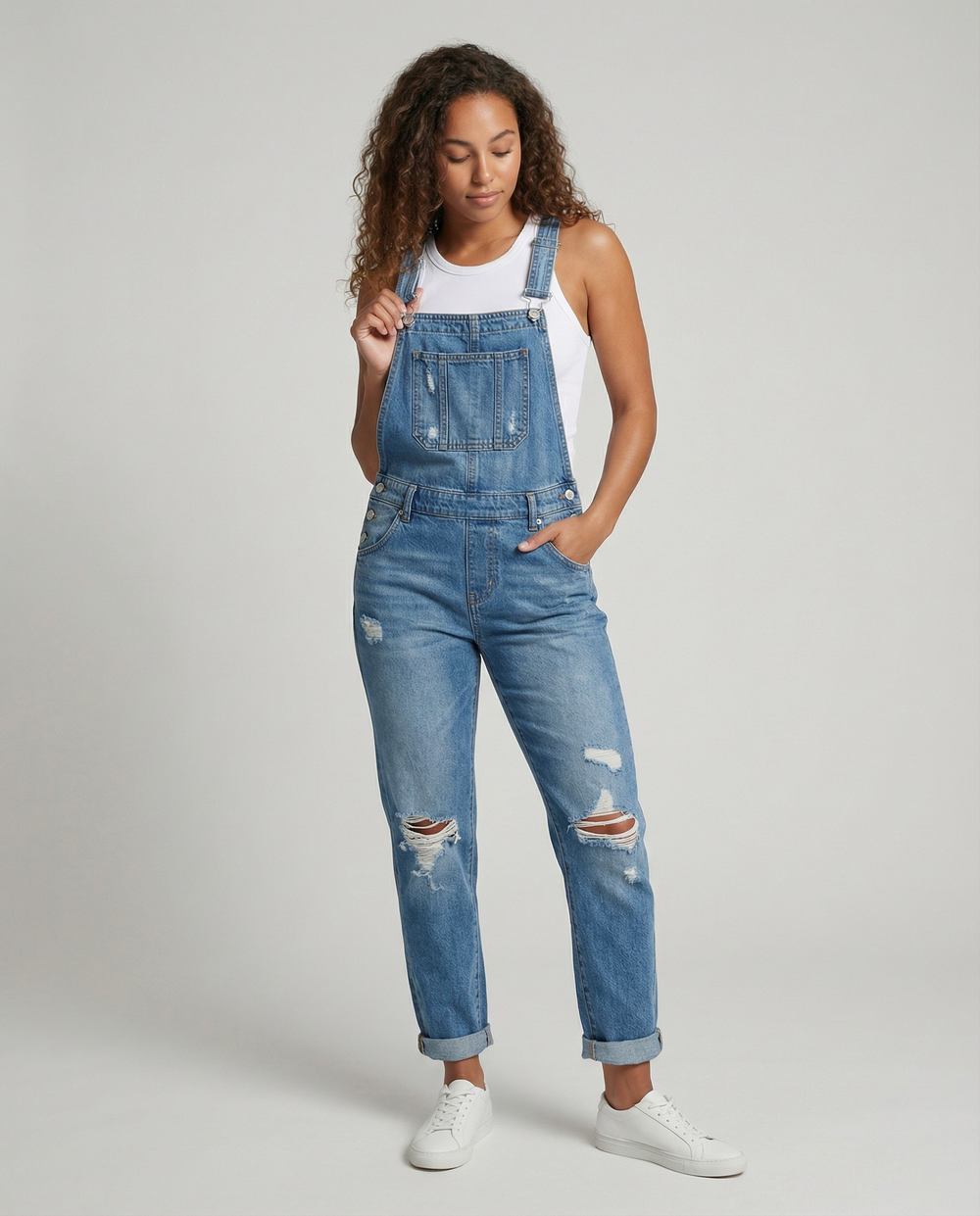 Damen Zerrissener Overall mit Eleganter Passform & Komfort | EB