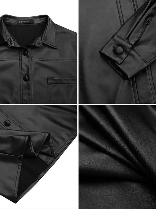 EB | Lederjacke mit langen Ärmeln