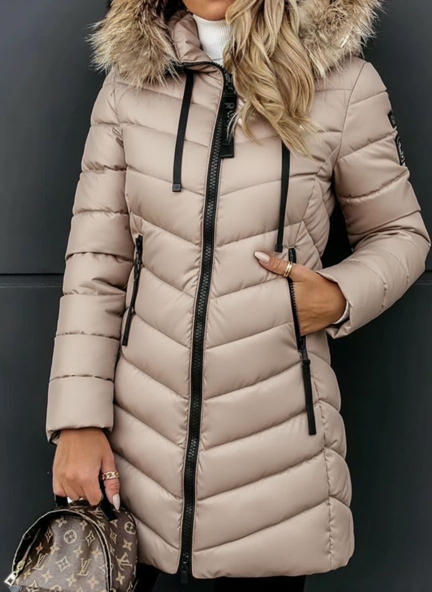 EB | Daunenjacke mit Fellkragen - Warme Winterjacke