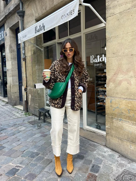 EB | Lässiger Cardigan Tierdruck Bequem und Stilvoll