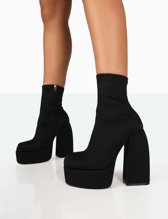 EB | Schwarze Nylon-Stiefeletten