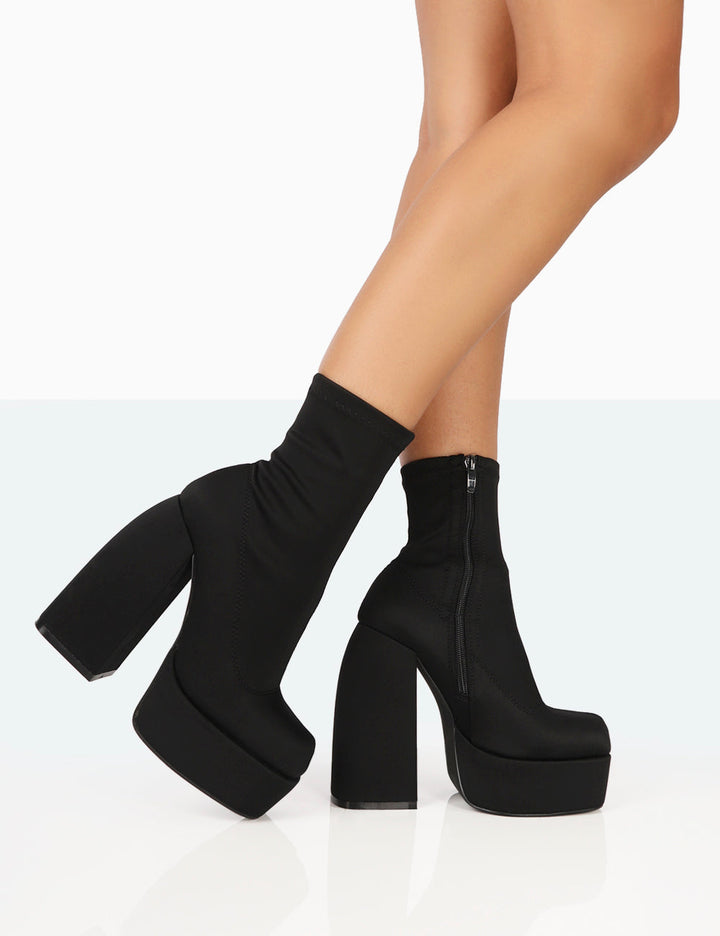 EB | Schwarze Nylon-Stiefeletten
