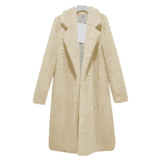 EB | Langer Teddy mit Kapuze für Frauen Ideal für den Winter