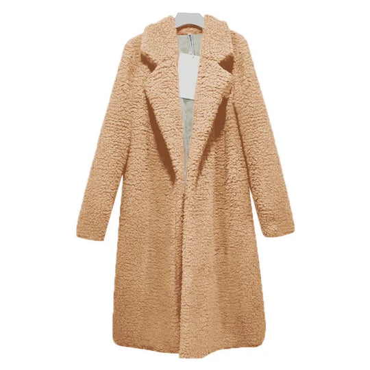 EB | Langer Teddy mit Kapuze für Frauen Ideal für den Winter