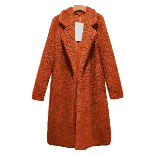 EB | Langer Teddy mit Kapuze für Frauen Ideal für den Winter