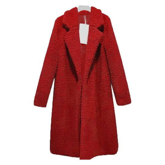 EB | Langer Teddy mit Kapuze für Frauen Ideal für den Winter