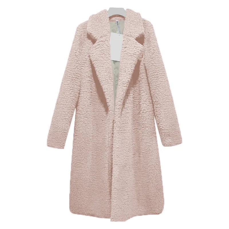 EB | Langer Teddy mit Kapuze für Frauen Ideal für den Winter