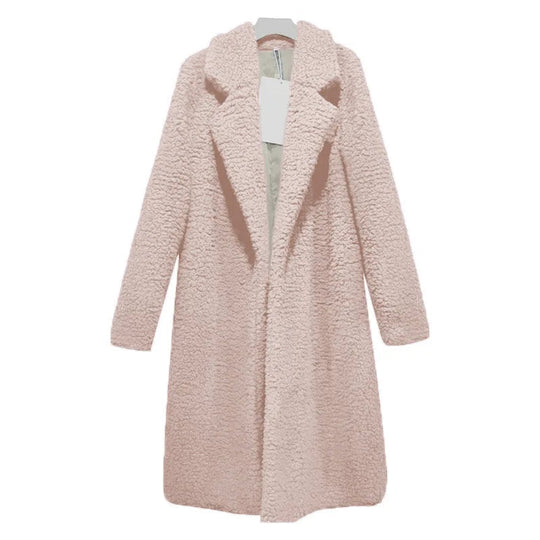 EB | Langer Teddy mit Kapuze für Frauen Ideal für den Winter