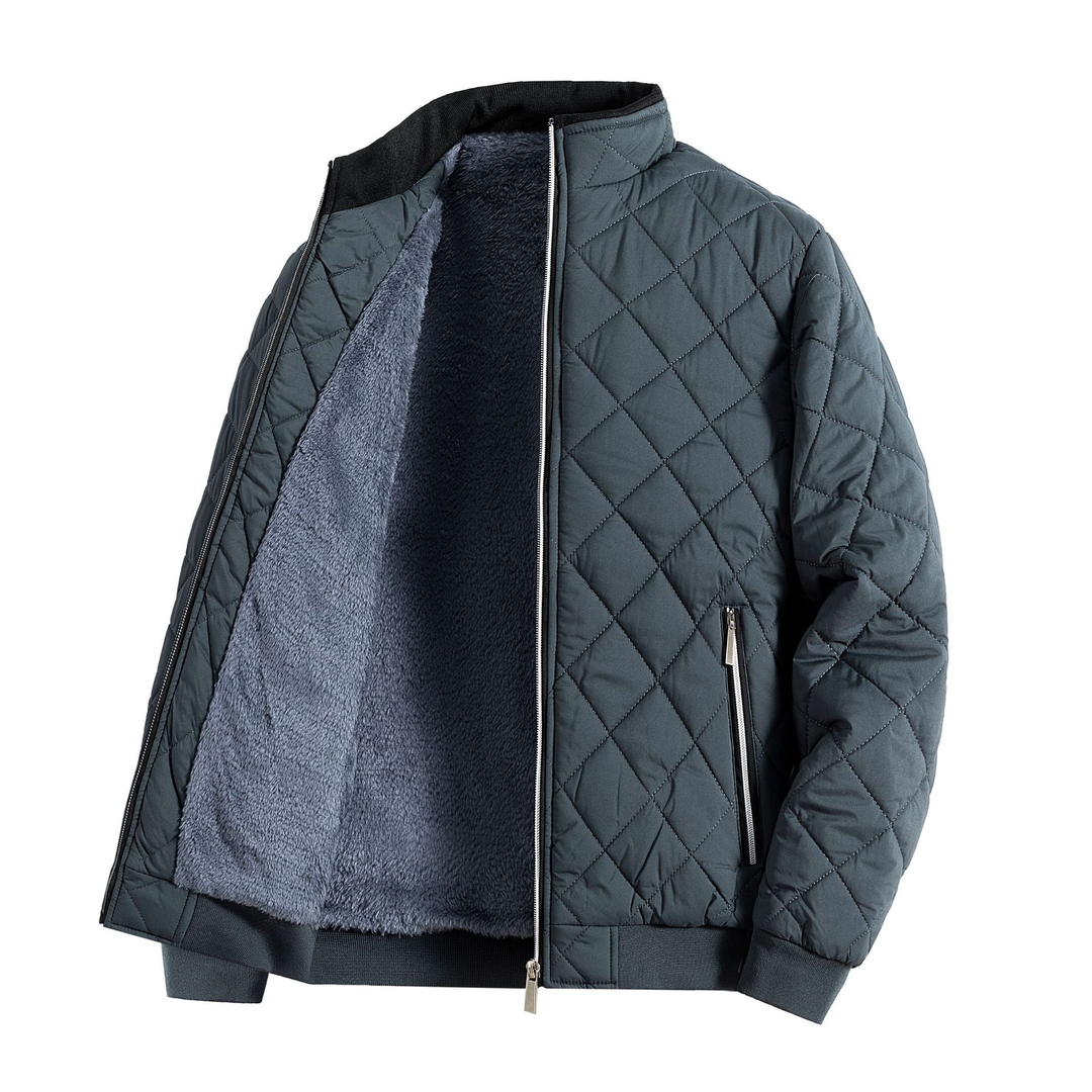 EB | Warme Fleece Puffer Jacke für Herren Freizeit Winterstil
