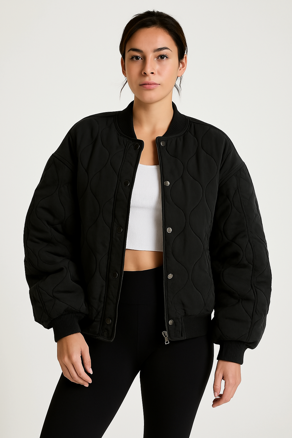 EB | Damen Gesteppte Oversized Bomberjacke