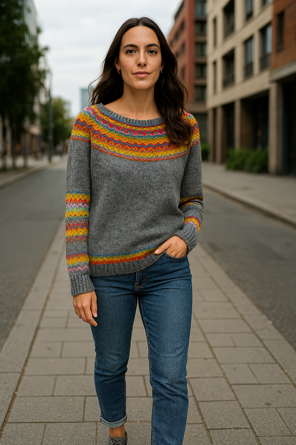 EB | Warmer Retro - Winterpullover für Frauen