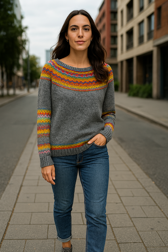 EB | Warmer Retro - Winterpullover für Frauen