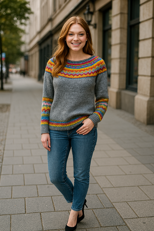 EB | Warmer Retro - Winterpullover für Frauen
