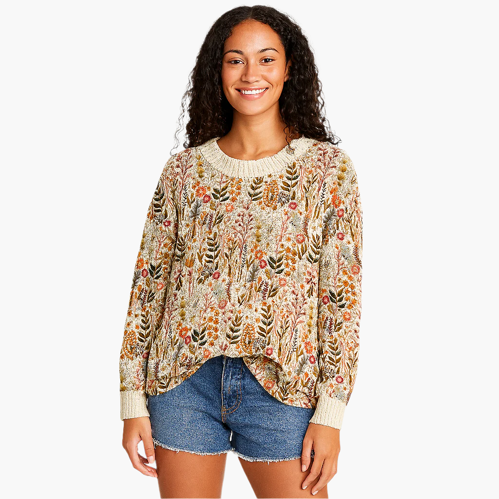 EB | Pullover Im Floralen Vintage-Stil - Ideal für Freizeit und Alltag