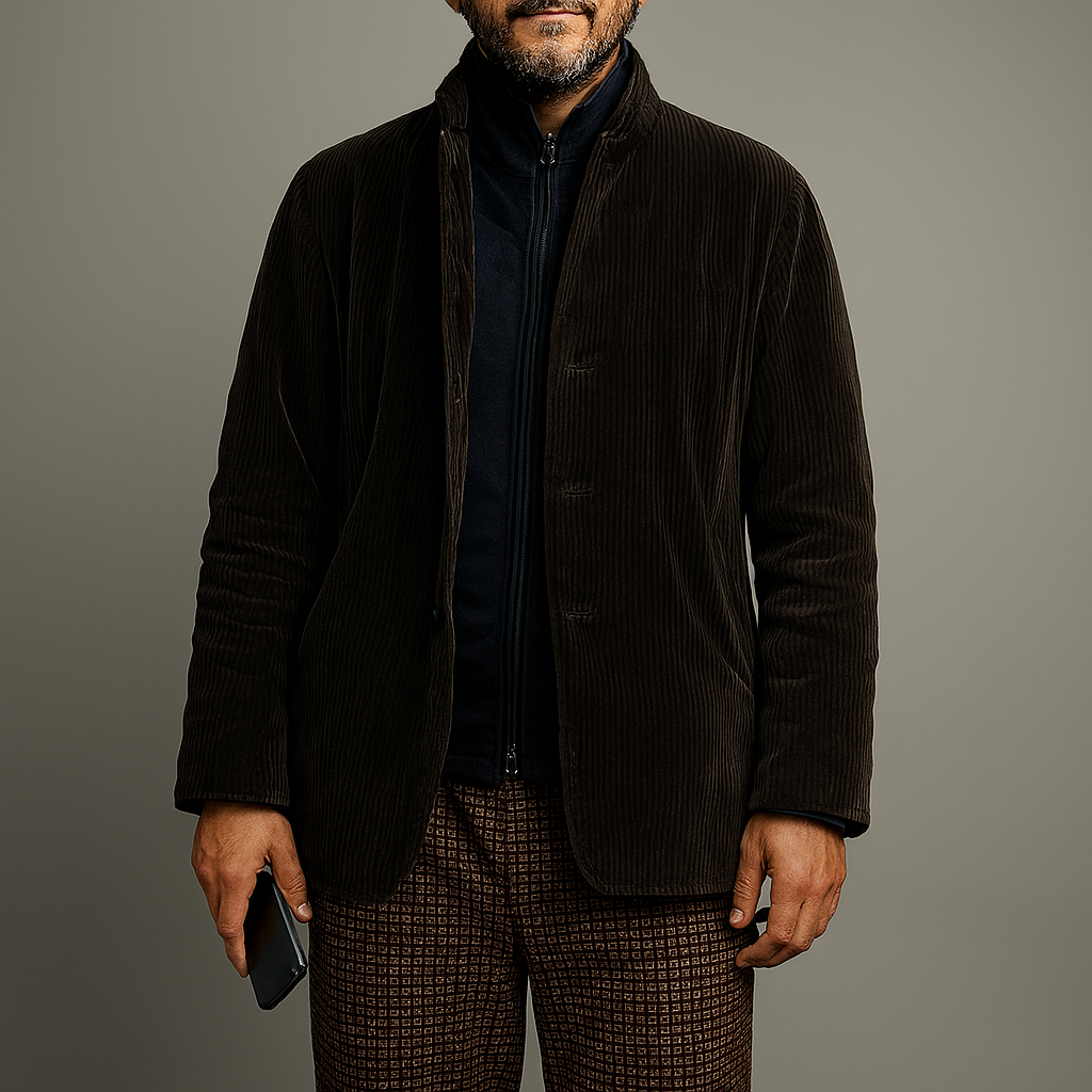 EB | Retro Lässige Einfarbige Herrenjacke