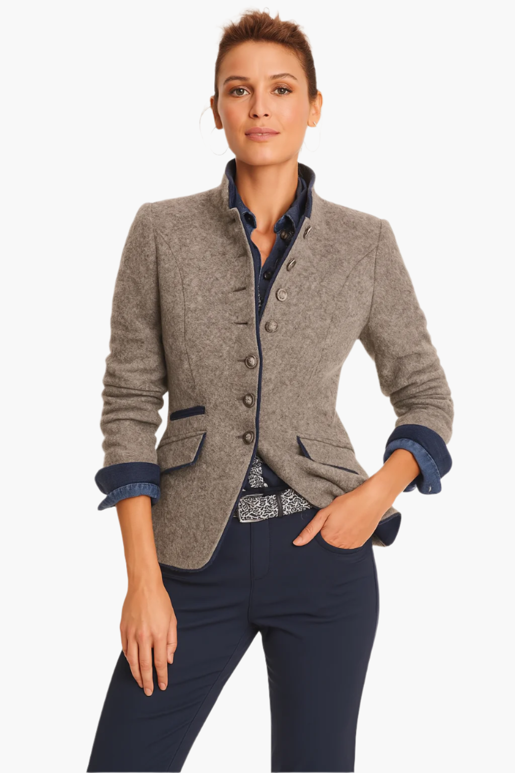 EB | Blazer Modern Business Eleganz - Stilvolle Alltagsjacke für Büro und Freizeit