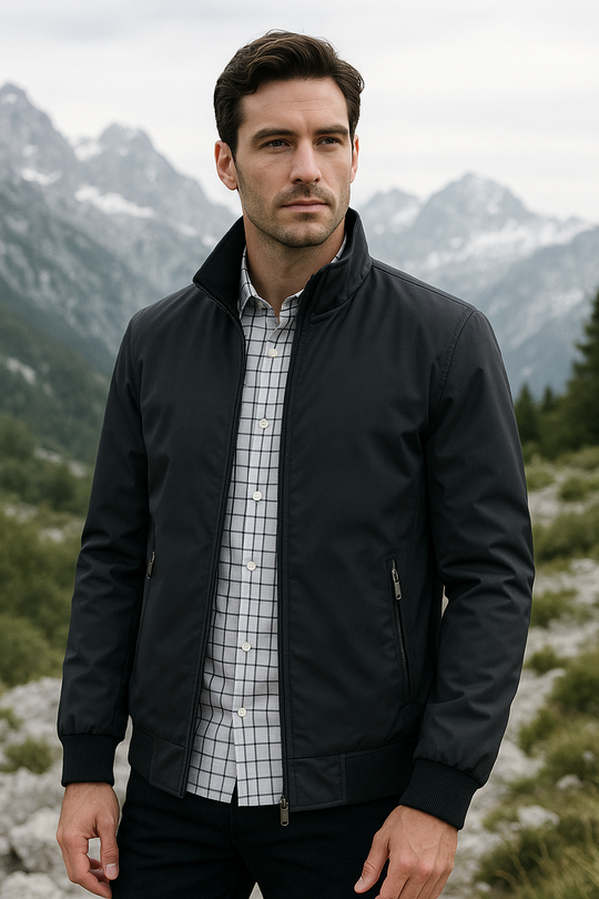 EB Herren Leichte Reißverschlussjacke mit Stehkragen
