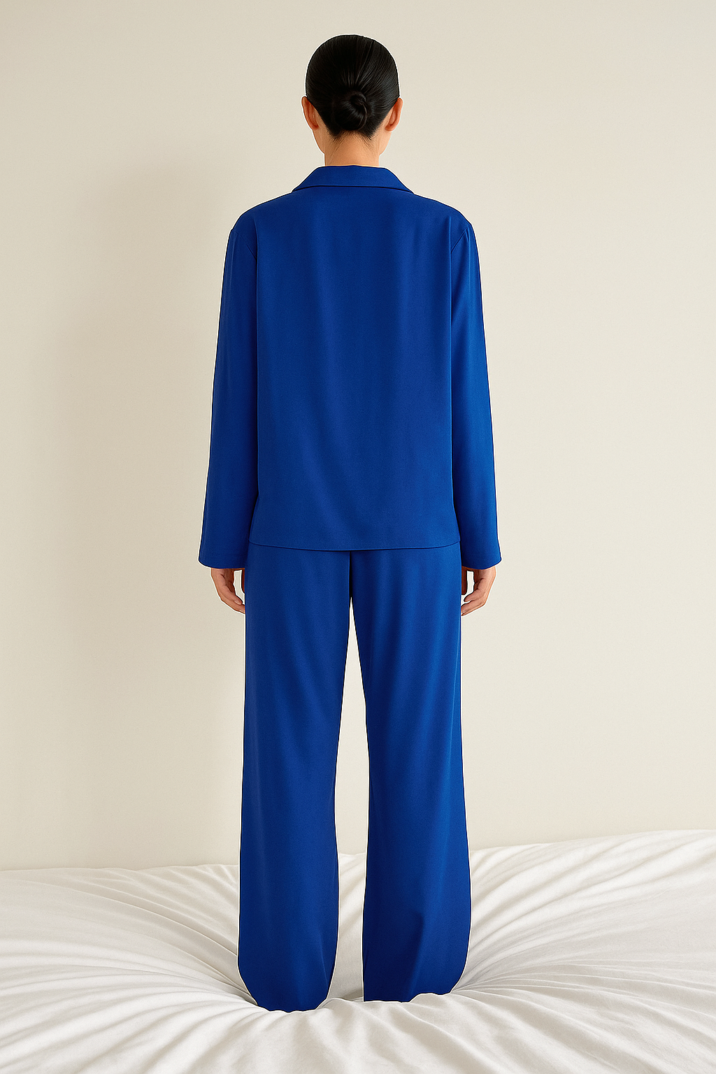 EB | Satin PyjamA-Satz mit Weitem Hose