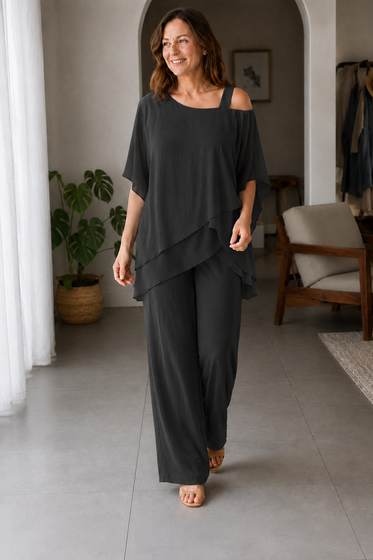 EB |  Jumpsuit | Eleganter Zweiteiler mit Cold Shoulder
