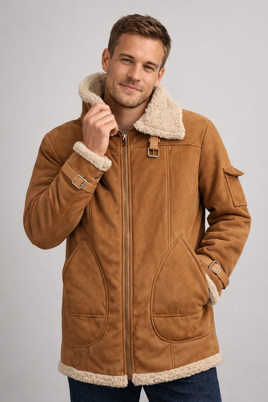 EB Herren Camel Stilvolle fliegende jacke