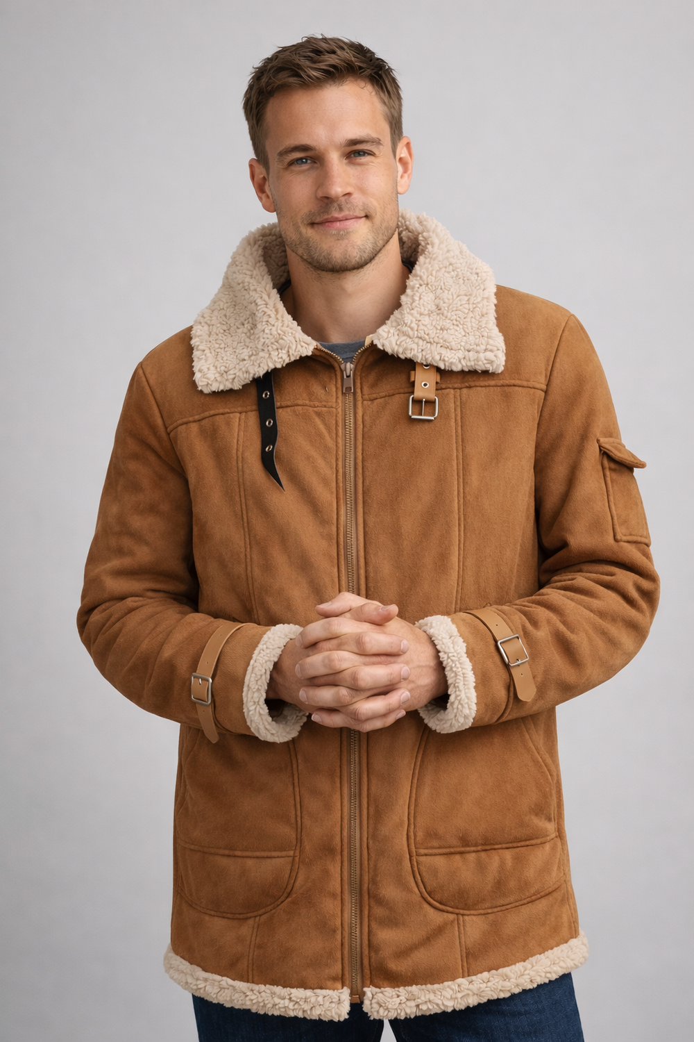 EB Herren Camel Stilvolle fliegende jacke