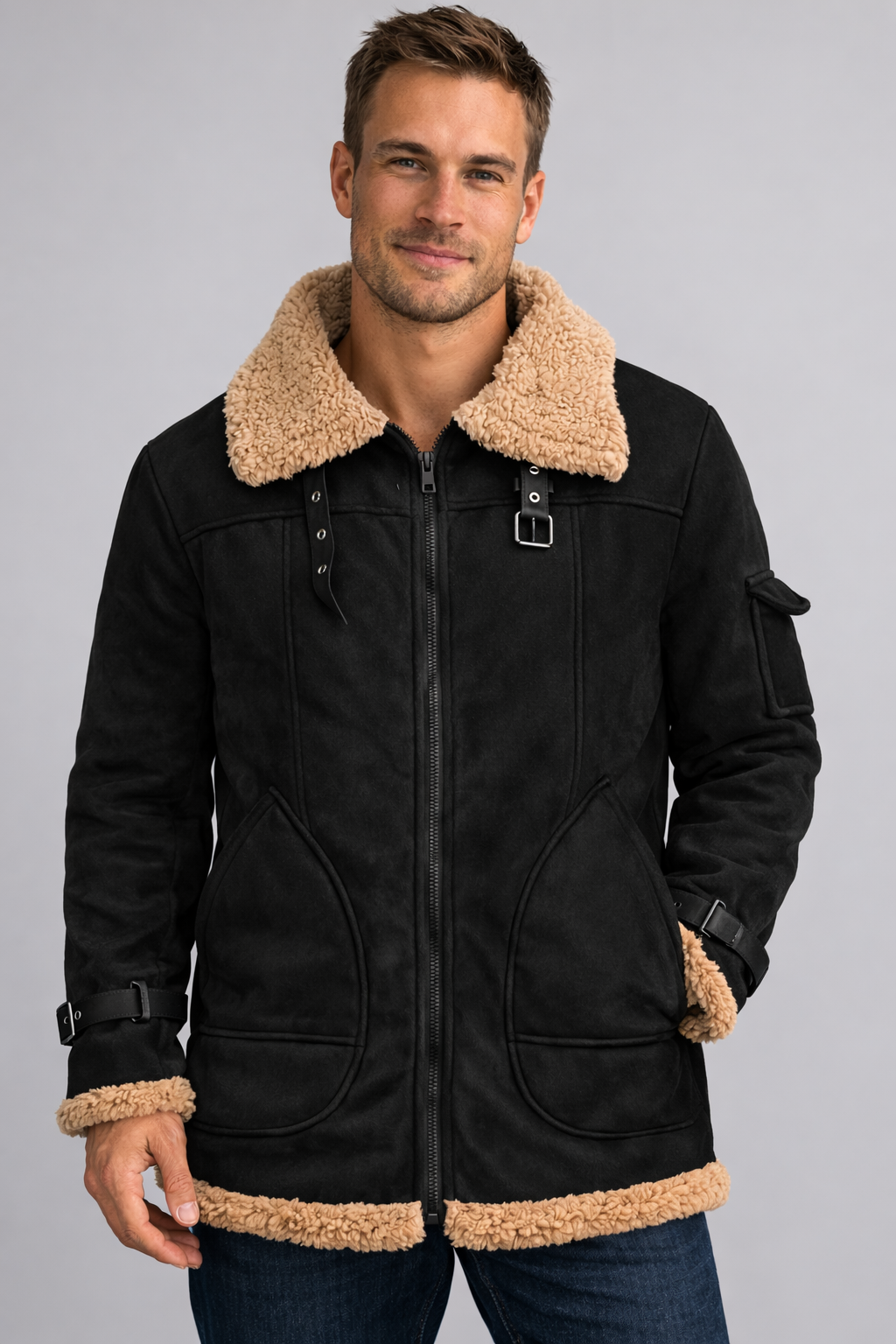EB Herren Camel Stilvolle fliegende jacke
