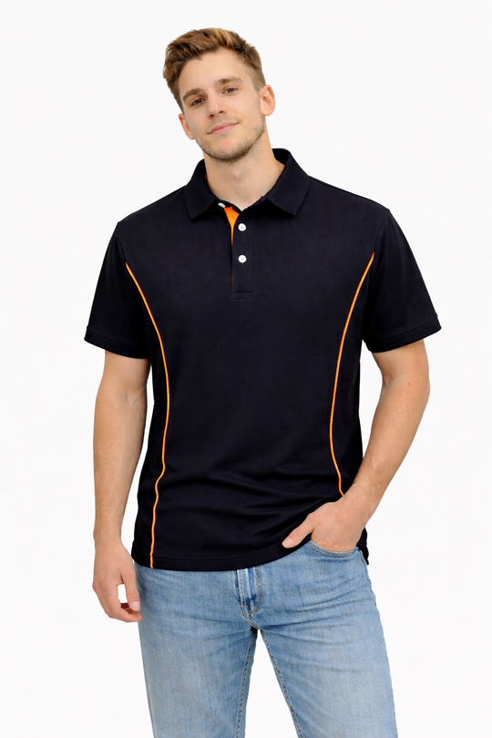 Herren Poloshirt mit Kontrastdetails und Kragen