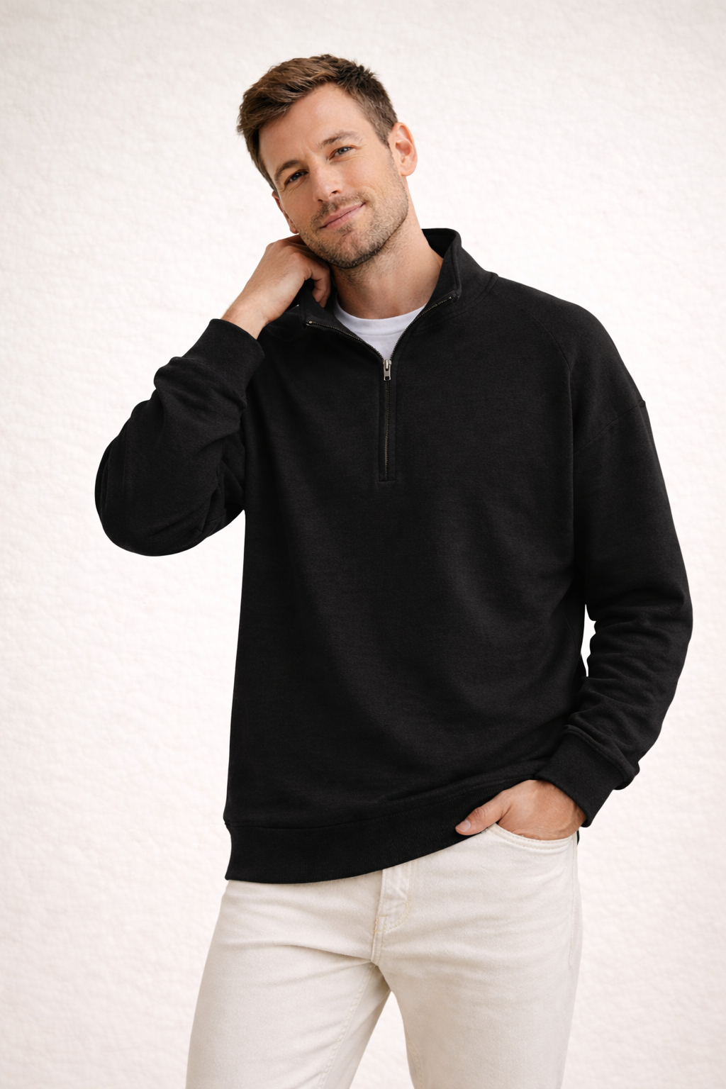EB | Herren Top Half-Zip mit Stehkragen